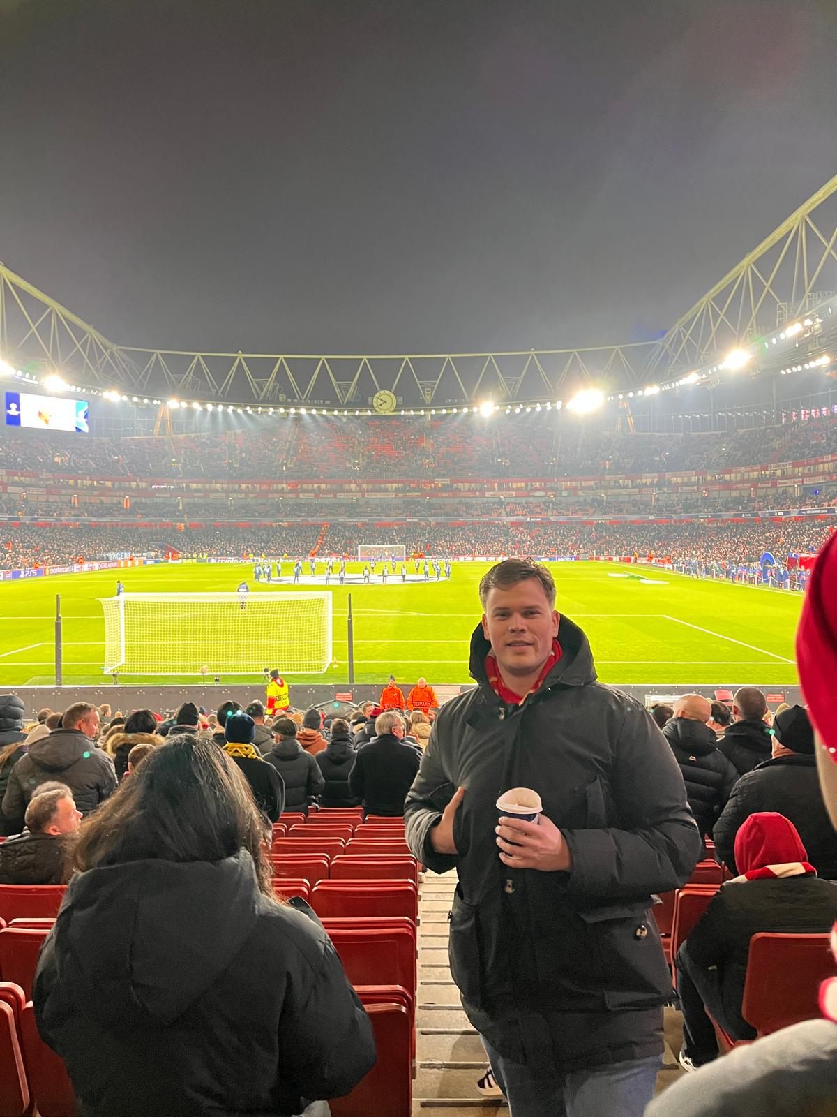 Maurice bij Arsenal - Emirates Stadium